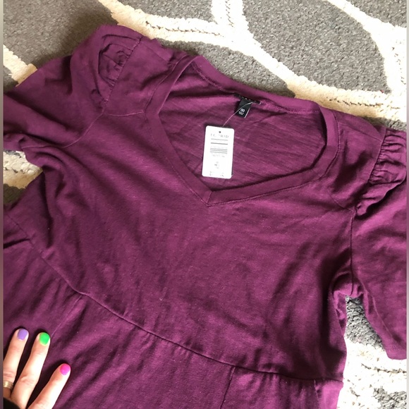 NWT Torrid Mini Slub Puff Sleeve Skater Dress - size 00 - Picture 7 of 13